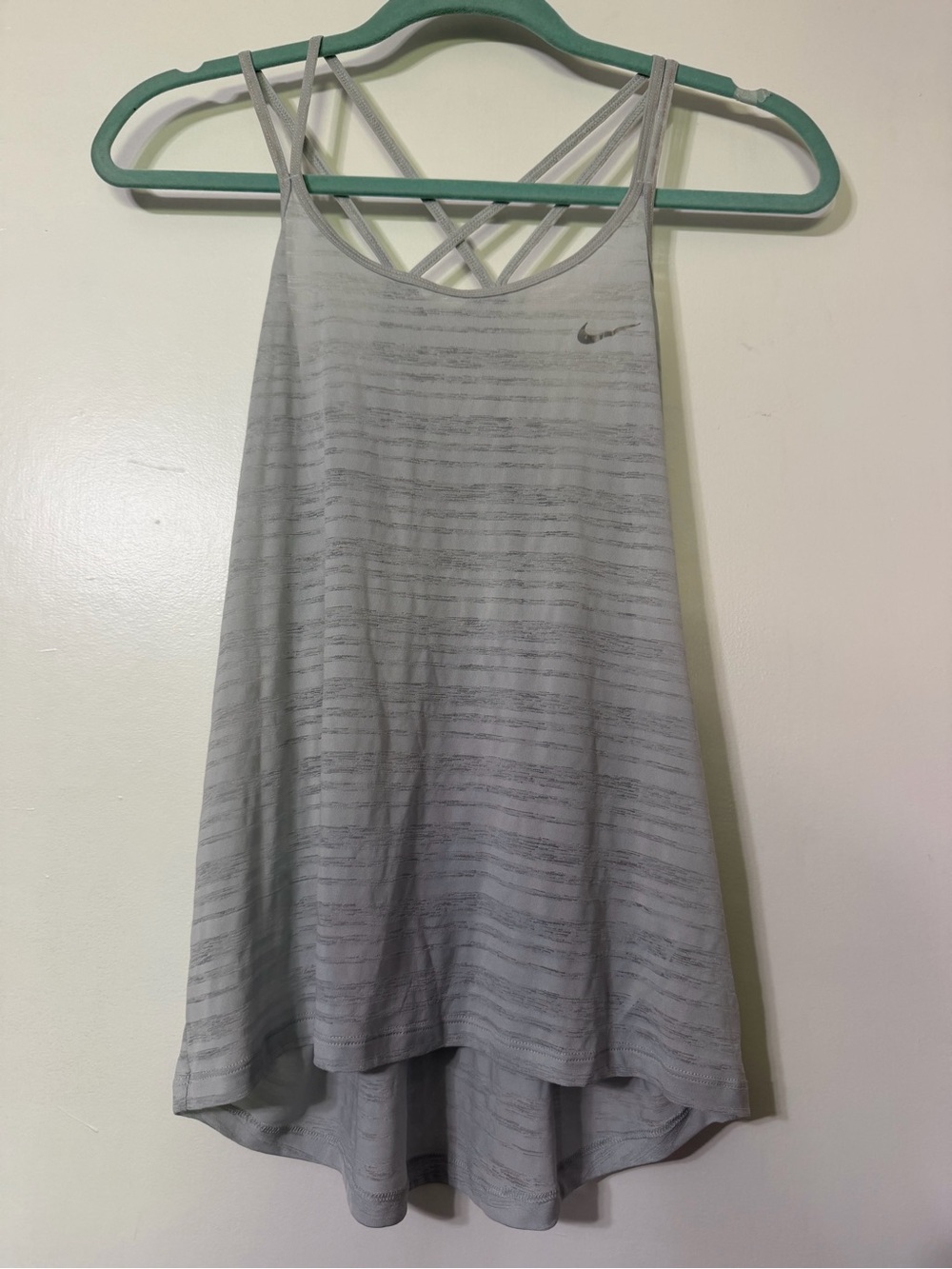 Nike Light Gray Strappy Womens Tank Top